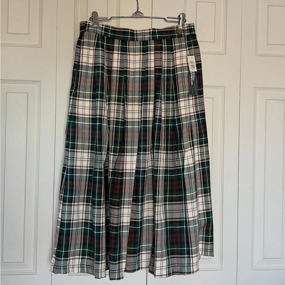 Hasting & Smith Paid Pleated Midi Skirt